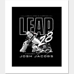 Josh Jacobs Las Vegas Touchdown Leap Posters and Art